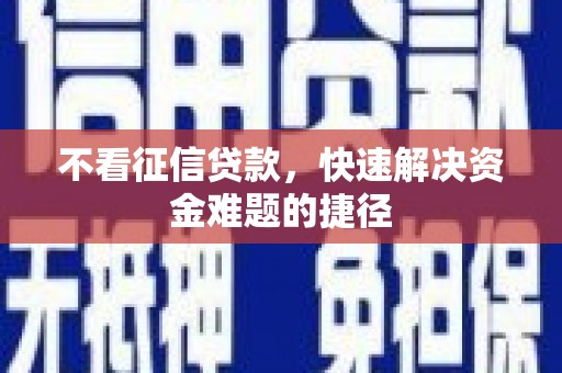 莱城不看征信贷款，快速解决资金难题的捷径