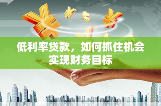 芦淞低利率贷款，如何抓住机会实现财务目标