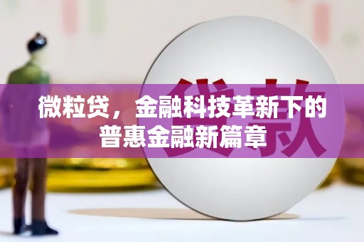 广宗微粒贷，金融科技革新下的普惠金融新篇章